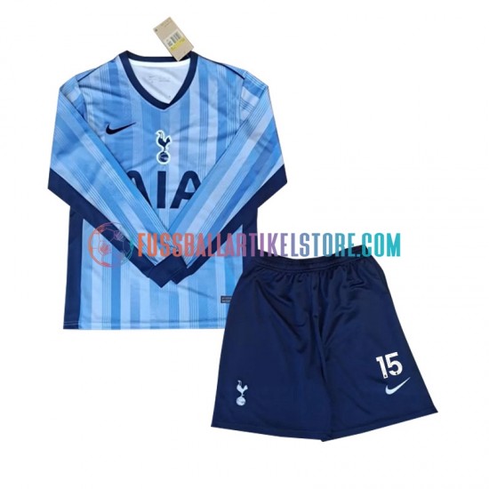 Tottenham Hotspur Auswärtsausrüstung Bergvall 15 2024-2025 Kinder Set(Trikot und Hose) L/S