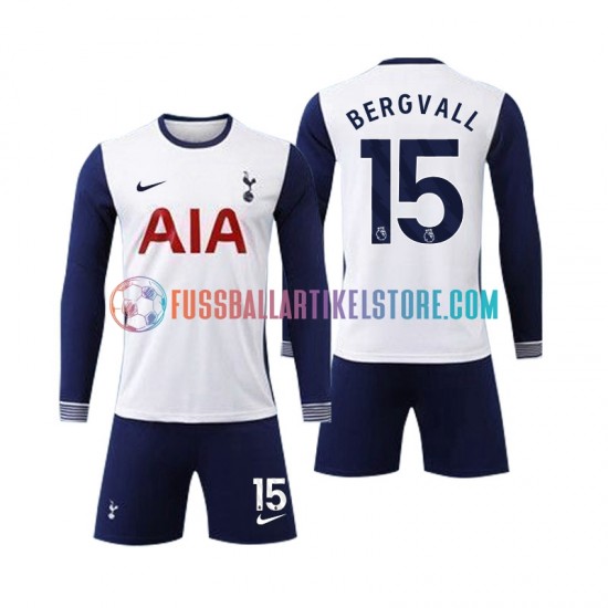 Tottenham Hotspur Heimausrüstung Bergvall 15 2024-2025 Kinder Set(Trikot und Hose) L/S