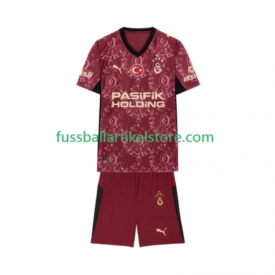 Galatasaray Ausweichausrüstung 2025-2026 Kinder Set(Trikot und Hose) S/S