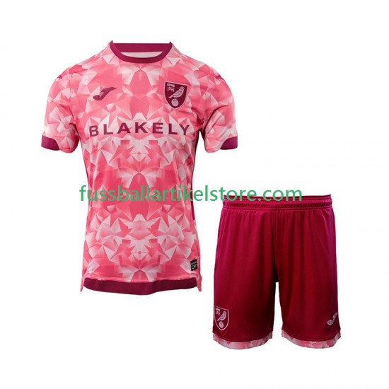 Norwich City Ausweichausrüstung 2025-2026 Kinder Set(Trikot und Hose) S/S