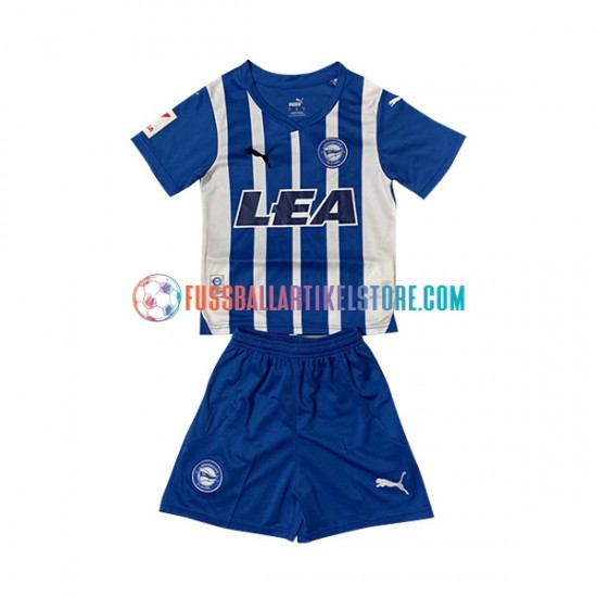 Heimausrüstung Deportivo Alaves 2023-2024 Kinder Set(Trikot und Hose) S/S
