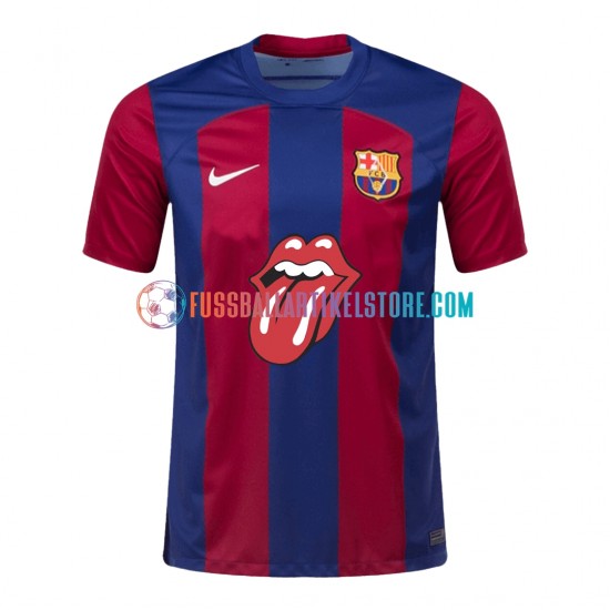 FC Barcelona Heimausrüstung Rolling Stones 2023-2024 Herren Trikot S/S