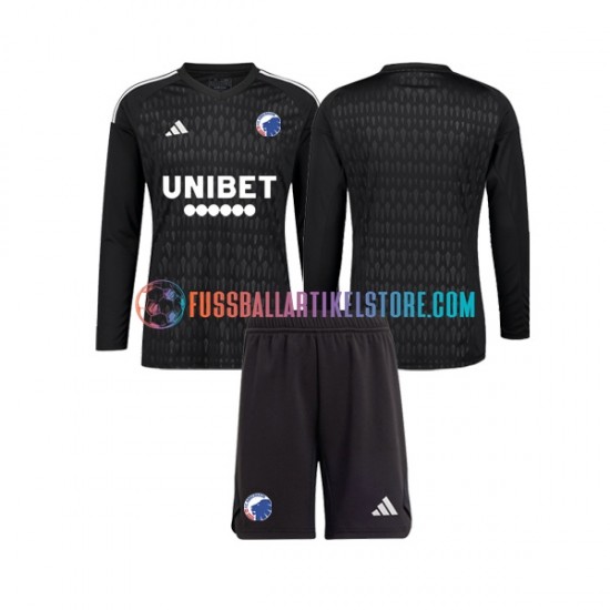 FC Kopenhagen Auswärtsausrüstung Torwart 2023-2024 Kinder Set(Trikot und Hose) L/S