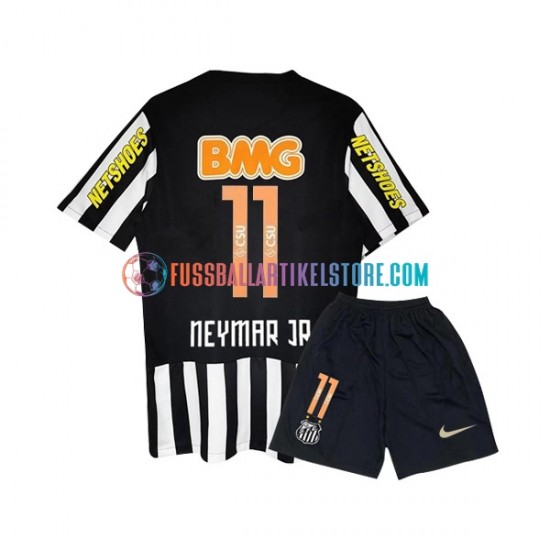 Auswärtsausrüstung Santos Neymar JR 11 Retro 2011-2012 Kinder Set(Trikot und Hose) S/S