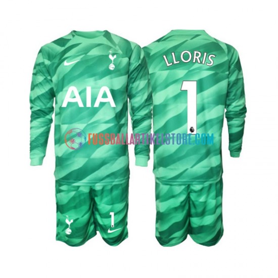 Tottenham Hotspur Ausweichausrüstung Torwart Hugo Lloris 1 2023-2024 Kinder Set(Trikot und Hose) L/S