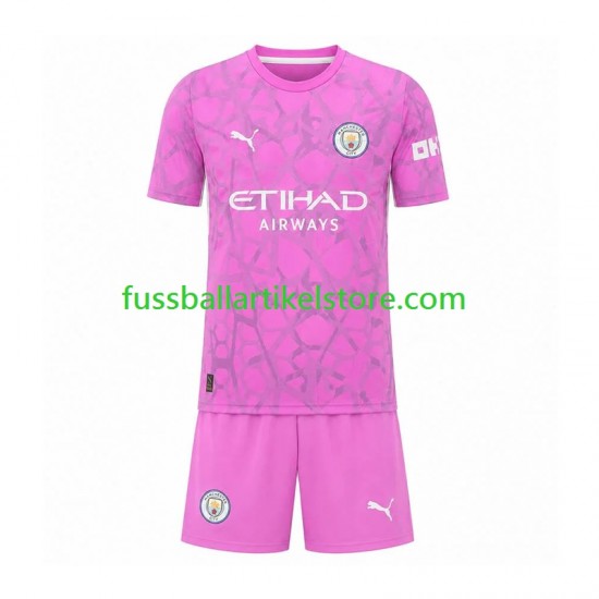 Manchester City Auswärtsausrüstung Torwart 2026-2027 Kinder Set(Trikot und Hose) S/S