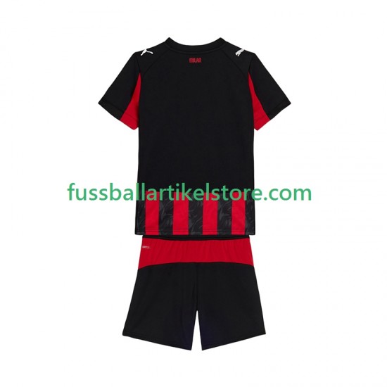 AC Mailand Heimausrüstung 2025-2026 Kinder Set(Trikot und Hose) S/S