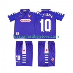 AC Florenz Heimausrüstung RUICOSTA 10 Retro 1998 1999 Kinder Set(Trikot und Hose) S/S