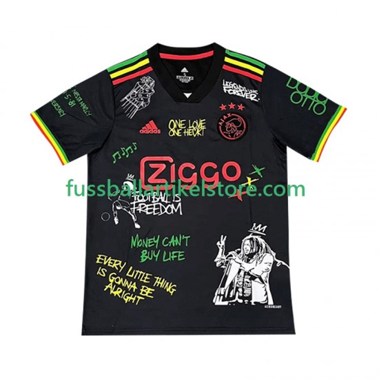Ajax Amsterdam Heimausrüstung Bob Marley Special 2025-2026 Herren Trikot Schwarz S/S