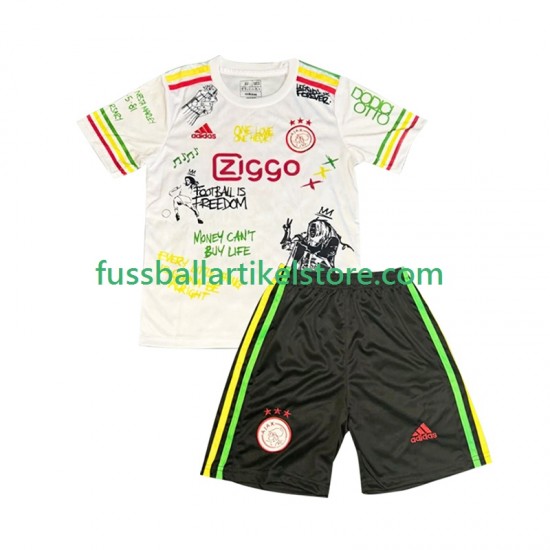 Ajax Amsterdam Heimausrüstung Bob Marley Special 2025-2026 Kinder Set(Trikot und Hose) S/S