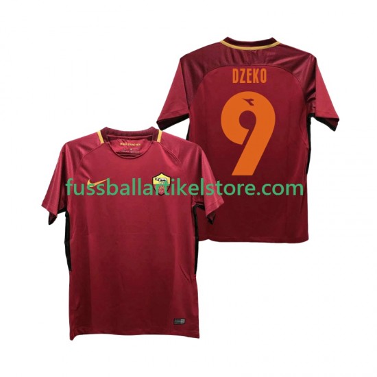 AS Rom Heimausrüstung DZEKO 9 Retro 2017-2018 Herren Trikot S/S