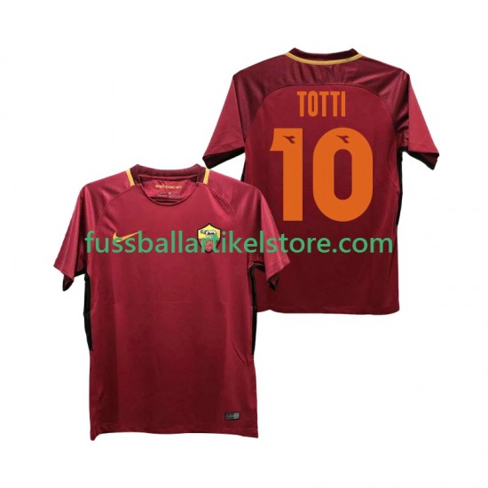 AS Rom Heimausrüstung Totti 10 Retro 2017-2018 Herren Trikot S/S