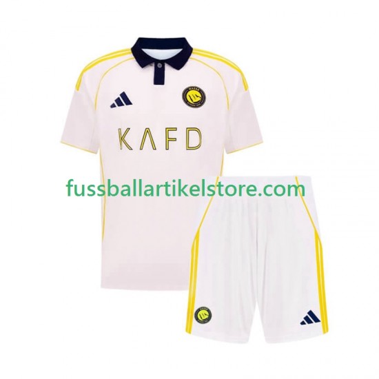 Ausweichausrüstung Al Nassr 2025-2026 Kinder Set(Trikot und Hose) S/S