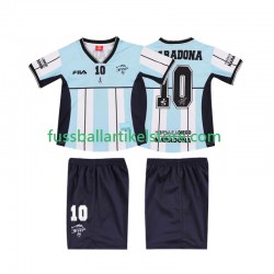 Argentinien Heimausrüstung MARADONA 10 Retro 2000 Kinder Set(Trikot und Hose) S/S