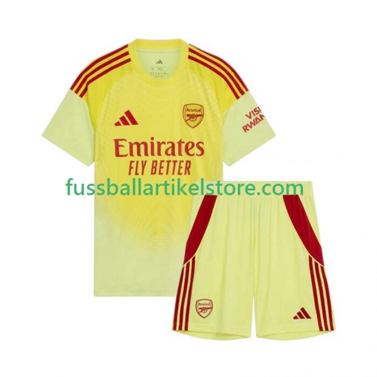 Arsenal Heimausrüstung Torwart 2025-2026 Kinder Set(Trikot und Hose) S/S