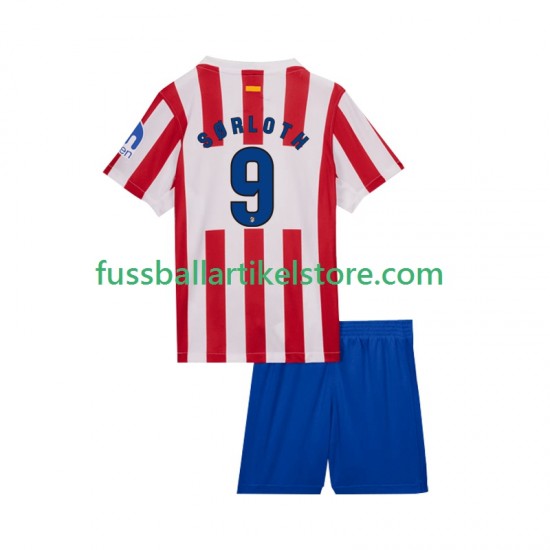 Atlético Madrid Heimausrüstung Alexander Sorloth 9 2025-2026 Kinder Set(Trikot und Hose) S/S