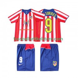 Atlético Madrid Heimausrüstung F TORRES 9 Retro 2004 2005 Kinder Set(Trikot und Hose) S/S
