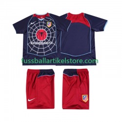 Atlético Madrid Auswärtsausrüstung Retro 2004 2005 Kinder Set(Trikot und Hose) S/S