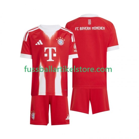 FC Bayern München Heimausrüstung 2025-2026 Kinder Set(Trikot und Hose) S/S