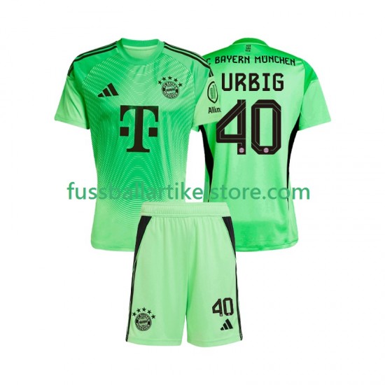FC Bayern München Heimausrüstung Torwart Jonas Urbig 40 2025-2026 Kinder Set(Trikot und Hose) S/S