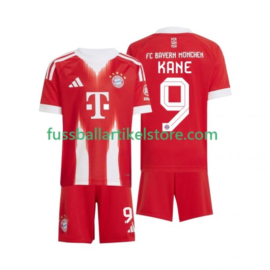 FC Bayern München Heimausrüstung Harry Kane 9 2025-2026 Kinder Set(Trikot und Hose) S/S