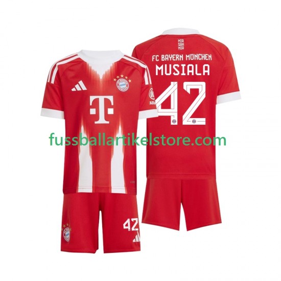 FC Bayern München Heimausrüstung Jamal Musiala 42 2025-2026 Kinder Set(Trikot und Hose) S/S