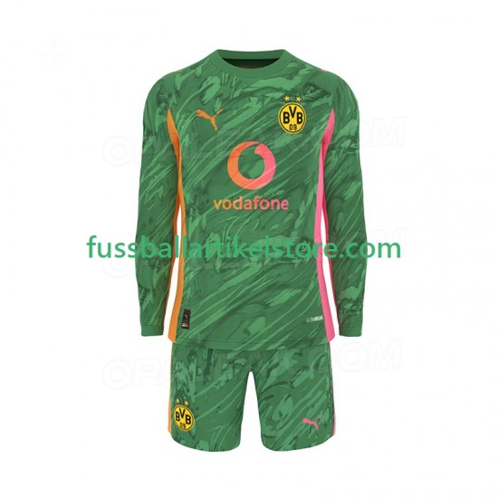 Borussia Dortmund Heimausrüstung Torwart 2025-2026 Kinder Set(Trikot und Hose) L/S