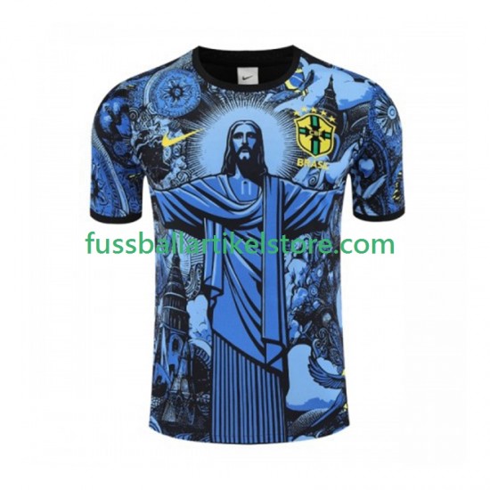 Brasilien Heimausrüstung Jesus 2024-2025 Herren Trikot Blau S/S