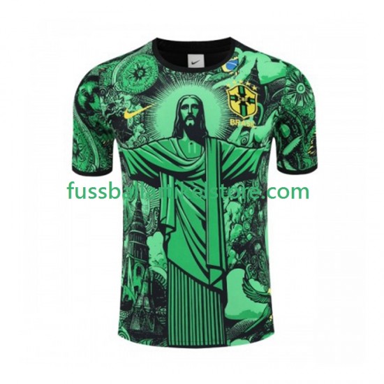 Brasilien Heimausrüstung Jesus 2024-2025 Herren Trikot Grün S/S