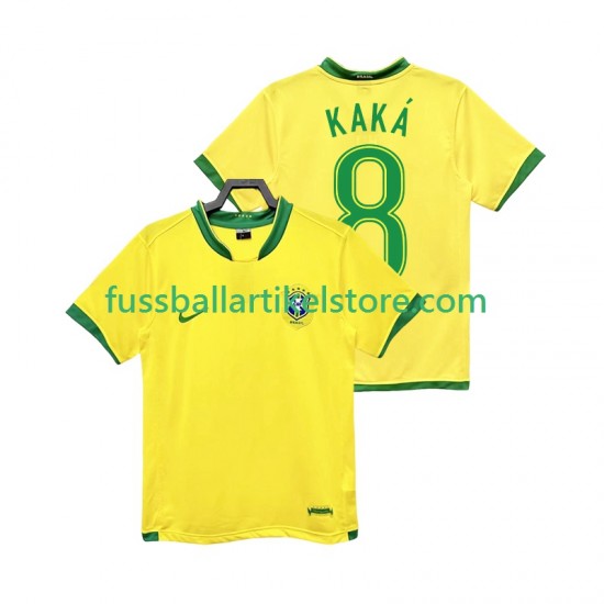 Brasilien Heimausrüstung KAKA 8 Retro 2006 Herren Trikot S/S