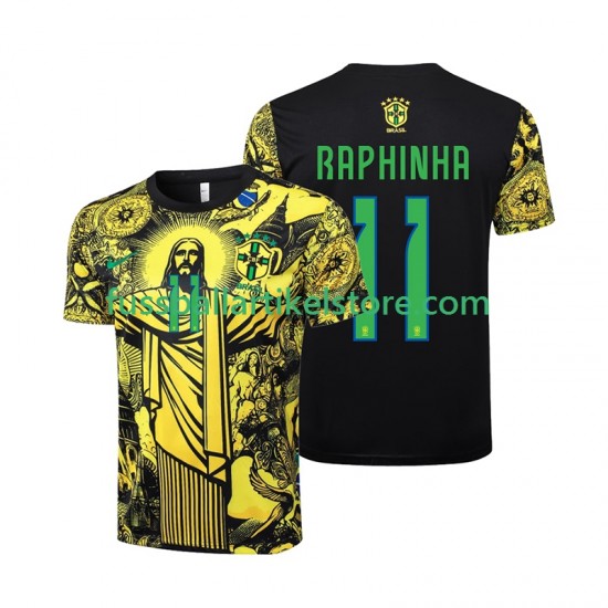 Brasilien Heimausrüstung RAPHINHA 11 Jesus 2024 Herren Trikot S/S