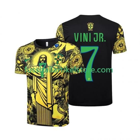Brasilien Heimausrüstung Vinicius Junior 7 Jesus 2024 Herren Trikot S/S