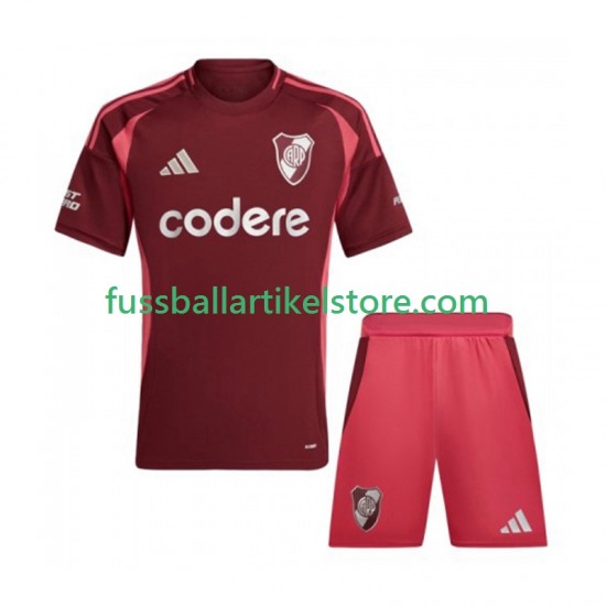 River Plate Auswärtsausrüstung 2024-2025 Kinder Set(Trikot und Hose) S/S