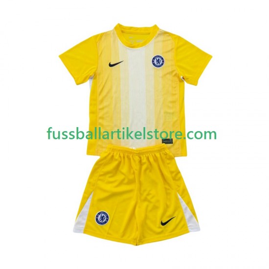 Chelsea Ausweichausrüstung Torwart 2025-2026 Kinder Set(Trikot und Hose) S/S