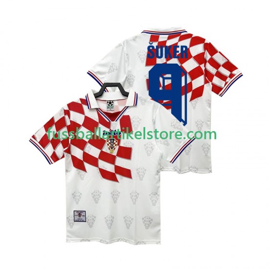 Kroatien Heimausrüstung BSUKER 9 Retro 1998 Herren Trikot S/S