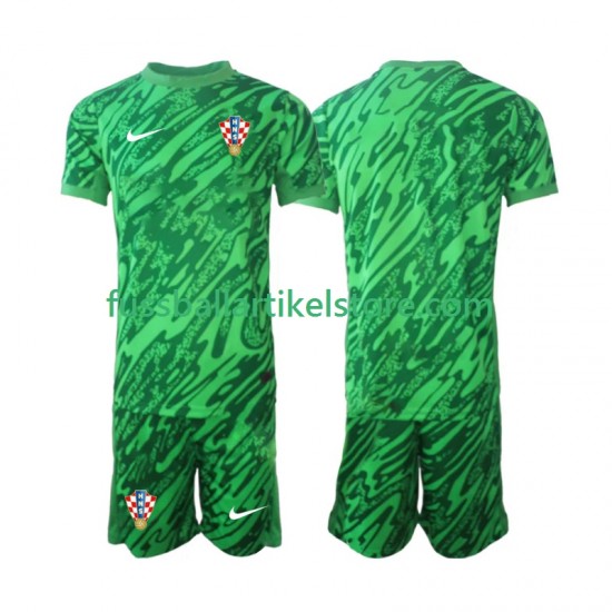Kroatien Auswärtsausrüstung Torwart 2024 Kinder Set(Trikot und Hose) S/S