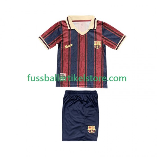 FC Barcelona Heimausrüstung 125th Anniversary 2025-2026 Kinder Set(Trikot und Hose) S/S
