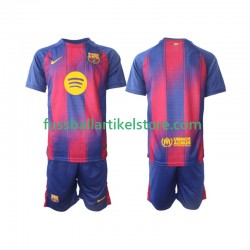 FC Barcelona Heimausrüstung 2025-2026 Kinder Set(Trikot und Hose) S/S