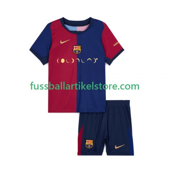 FC Barcelona Heimausrüstung Coldplay 2024-2025 Kinder Set(Trikot und Hose) S/S
