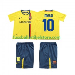 FC Barcelona Auswärtsausrüstung Lionel Messi 10 Retro 2008 2009 Kinder Set(Trikot und Hose) S/S