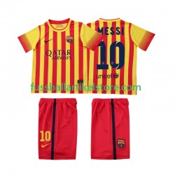 FC Barcelona Auswärtsausrüstung Lionel Messi 10 Retro 2013 2014 Kinder Set(Trikot und Hose) S/S
