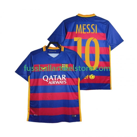 FC Barcelona Heimausrüstung Lionel Messi 10 Retro 2015-2016 Herren Trikot S/S