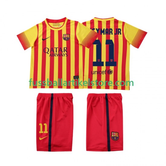 FC Barcelona Auswärtsausrüstung Neymar JR 11 Retro 2013 2014 Kinder Set(Trikot und Hose) S/S