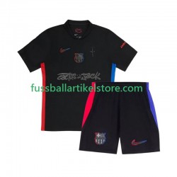 FC Barcelona Auswärtsausrüstung TRAVIS SCOTT 2024-2025 Kinder Set(Trikot und Hose) S/S