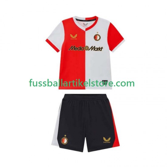 Feyenoord Rotterdam Heimausrüstung 2025-2026 Kinder Set(Trikot und Hose) S/S