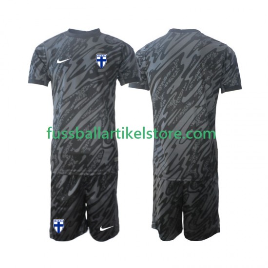 Finnland Heimausrüstung Torwart 2024 Kinder Set(Trikot und Hose) S/S