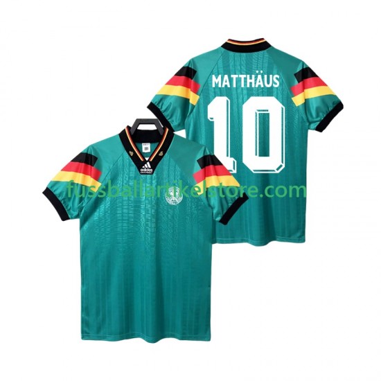 Deutschland Auswärtsausrüstung MATTHAUS 10 Retro 1992 Herren Trikot S/S