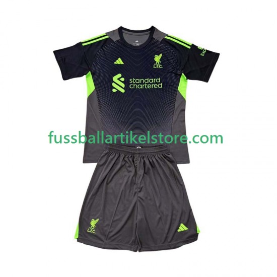 Liverpool Heimausrüstung Torwart 2025-2026 Kinder Set(Trikot und Hose) S/S