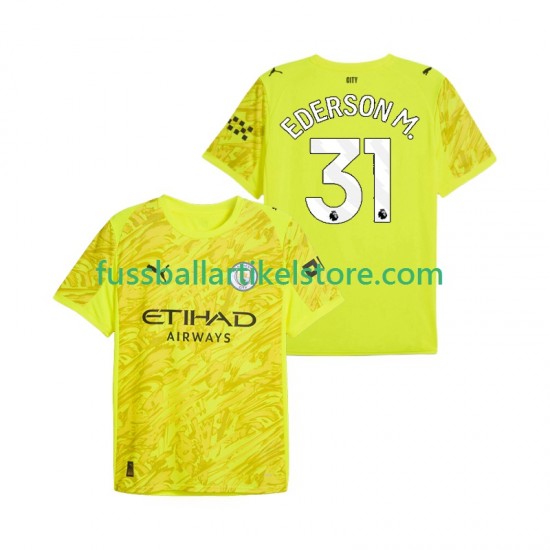Manchester City Ausweichausrüstung Torwart Ederson Moraes 31 2025-2026 Herren Trikot S/S
