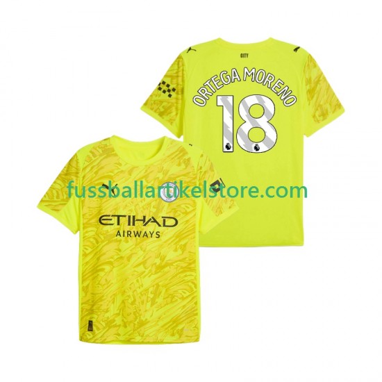 Manchester City Ausweichausrüstung Torwart ORTEGA MORENO 18 2025-2026 Herren Trikot S/S